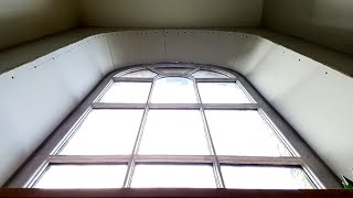 Repairing and plasterboarding 160yr old crumbly arched window [upl. by Aicekal]