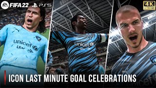 FIFA 22  ICON Last Minute Goal Celebrations  PS5™ 4K 60FPS [upl. by Briant]