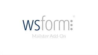 WS Form PRO Mailster AddOn  Integrate Forms with the Mailster WordPress Plugin [upl. by Haliak]