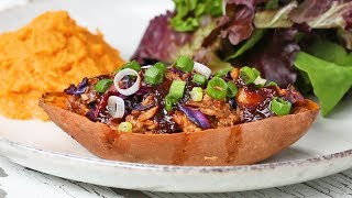 5Ingredient BBQ ChickenStuffed Sweet Potato [upl. by Leksehc967]