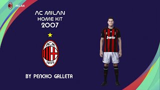 AC MILAN KIT 2007  KITS CLASICOS  PES 2021  PS4 [upl. by Merrielle]