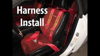 How to install racing harnesses in your Hellcat ChallengerCharger WITHOUT cutting or drilling [upl. by Chong]