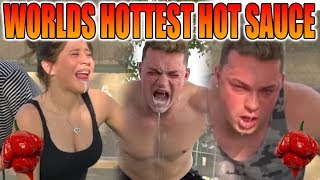 WORLDS HOTTEST HOT SAUCE CHALLENGE  9 MILLION SCOVILLE UNITS MAD DOG [upl. by Alekal]