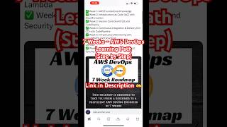 7 Week AWS DevOps Roadmap  Step by Step [upl. by Una969]