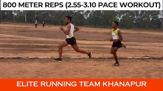 800 meter rep workout  Unived Team Elite Running Academy Khanapur  New Unived Race Singlet [upl. by Aneehsak23]