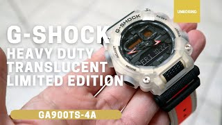 Unboxing GShock Heavy Duty Limited Edition Translucent GA900TS4A [upl. by Terr]