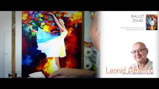 Leonid Afremov creating a painting of a ballet dancer ballerina [upl. by Redyr]