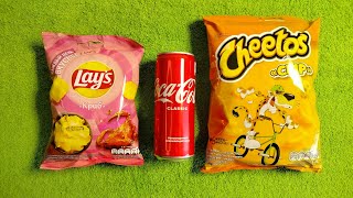 Unpacking Yummies Lays Cheetos and Coca Cola  Sweets ASMR  Satisfying Video  Desembalaje de ASMR [upl. by Rumery195]