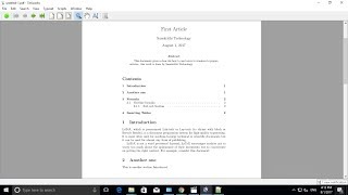 How to write Article using LatexMikTex [upl. by Niamert]