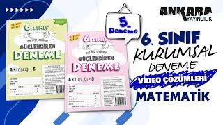 6Sınıf Güçlendiren 5 Kurumsal Deneme Matematik Video Çözümleri [upl. by Lurette]