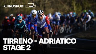 quotExcellentquot Tim Merlier wins bunch sprint to take Stage 2 of TirrenoAdriatico  Eurosport Cycling [upl. by Asirret144]