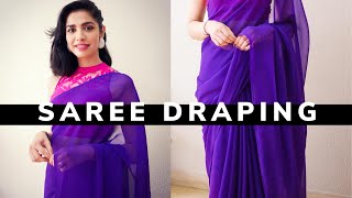 How beginners can drape a Saree in 6 Easy Steps [upl. by Yirinec730]