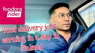 Food delivery jobs earning in Finland  Foodora 2023 English [upl. by Airotal]