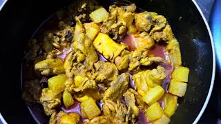 মুলা দিয়ে মুরগির মাংস রান্না  How to cook chicken with radish [upl. by Ahsinid]