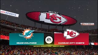 Madden NFL 24  Miami Dolphins Vs Kansas City Chiefs AFC Divisional Round PS5 Madden 25 Rosters [upl. by Aisayn935]