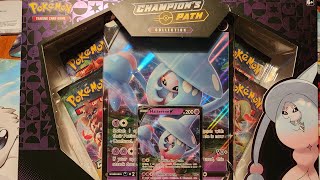 Champions Path Hatterene V Collection Box  Charizard Hunting  Pokemon Cards Opening [upl. by Bucher]