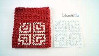 How to Cross Stitch On Crochet [upl. by Placida]