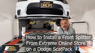 How to Install a Front Splitter From Extreme Online Store on a Dodge ScatPack [upl. by Arema]