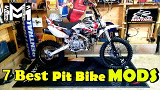 7 Best UpgradesMods For PIT BIKES [upl. by Ermanno]