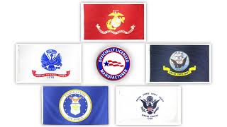 Annins complete line of US Military Flags Video [upl. by Odrahcir604]