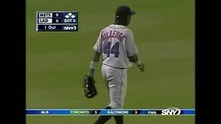 NYMLA Lastings Milledge throws out Nomar Garciaparra at second base [upl. by Simonette]