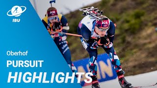 World Cup 2324 Oberhof Men Pursuit Highlights [upl. by Hanoj]