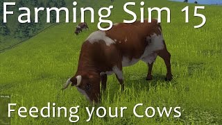 Farming Simulator 15  How to feed your cows [upl. by Burney]