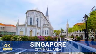 Singapore City Hall Walking Tour 4K UHD  Travel Guide Video [upl. by Alletneuq]