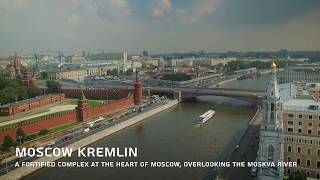 Moscow Kremlin Aerial 4K  Московский Кремль [upl. by Allerym]