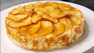 TARTA de MANZANA RICA Y FÁCIL SIN AZÚCAR CON 3 INGREDIENTES RAPIDÍSIMA EN 5 MINUTOS👌SÚPER CREMOSA [upl. by Gianina577]