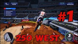 LETS PLAY  MONSTER ENERGY SUPERCROSS 5 250 WEST CAREER ROUND 59 EPISODE 8 [upl. by Nosidam175]