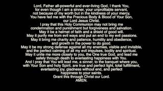 Thanksgiving Prayer after Mass  Thomas Aquinas [upl. by Maureen]