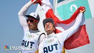 Austria holds on to take mixed dinghy gold medal by three points  Paris Olympics  NBC Sports [upl. by Rausch864]