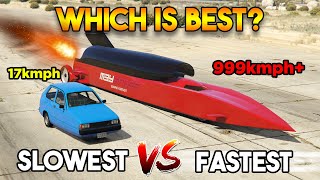 GTA 5 ONLINE  SLOWEST CAR VS FASTEST CAR WHICH IS BEST [upl. by Collayer365]