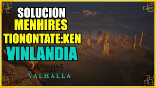 Solución Menhires  Tionontateken Vinlandia  Assassins Creed Valhalla [upl. by Trude]