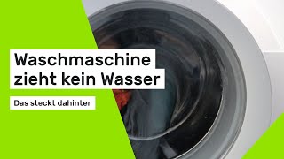 Waschmaschine zieht kein Wasser  das steckt dahinter [upl. by Lamaj]