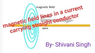 Oersteds theory and magnetic field lines in a straight conductor [upl. by Gallard]