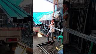 Barang untuk project kanopi balkon pekanbaru kontruksibaja welding [upl. by Pulcheria]