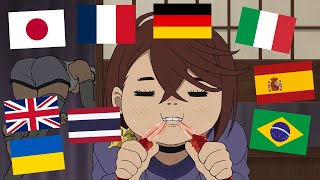 Dandadan  Momo Ayase eats crab in different languages [upl. by Bamby]