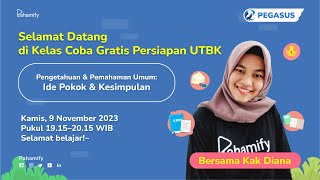 Pengetahuan amp Pemahaman Umum UTBK 2024 Ide Pokok amp Kesimpulan Materi Prioritas [upl. by Rodrique875]