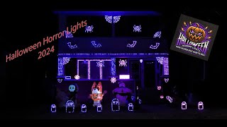 Reed Family Light Show Halloween 2024 Halloween Horror Lights [upl. by Relly]