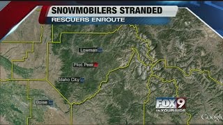 Snowmobilers stranded above Idaho City [upl. by Yllas]