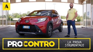 Toyota AYGO X  PRO e CONTRO  PROVA STRUMENTALE [upl. by Kam375]