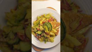 Crazy cucumber and tomato salad 🥗 helped my mom lose 10kg in just a month 😲 recipe food salad [upl. by Ardnaik]