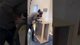 Custom White Oak Cabinets with Glass Doors cabinetry woodworking woodwork finewoodworking [upl. by Delfine]