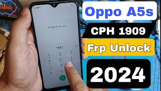 Oppo A5s CPH 1909 Frp Unlock Frp Bypass 2024 [upl. by Rebbecca]