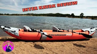 Intex K2 Excursion Pro Kayak Full review and test trial [upl. by Lleryt]