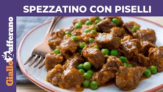 SPEZZATINO CON PISELLI  Ricetta facile [upl. by Enner]