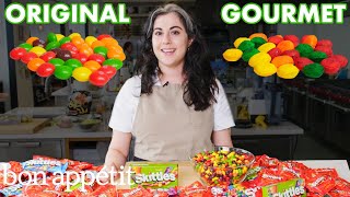 Pastry Chef Attempts To Make Gourmet Skittles  Gourmet Makes  Bon Appétit [upl. by Liakim189]