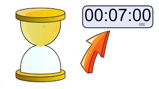 7 Min Countdown Flip Clock Timer  Simple Beeps 🌸🔔 [upl. by Aikemet]
